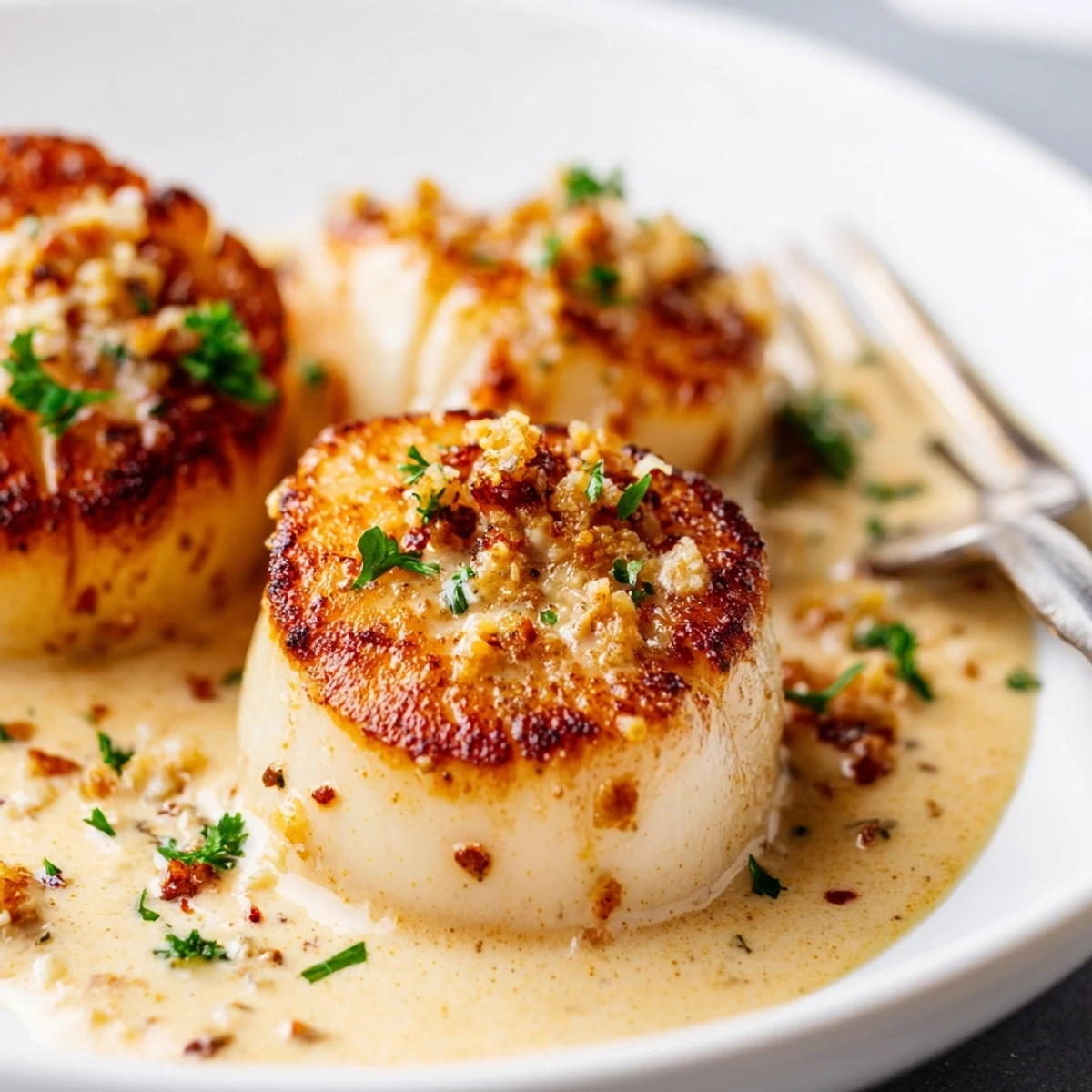 Deliciously tender scallops in a creamy sauce, bursting with Cajun flavors.