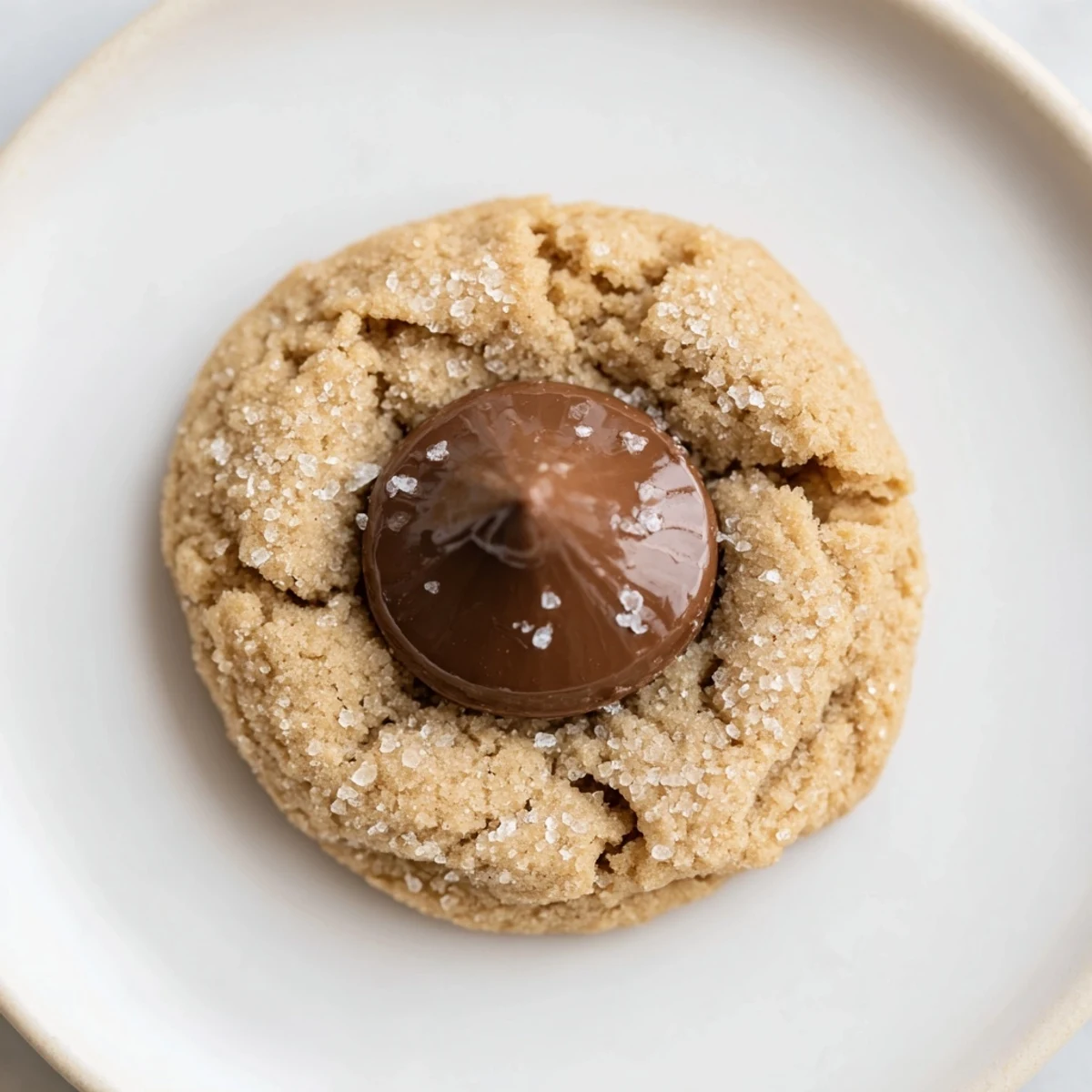 Close-up of golden brown 3-Ingredient Peanut Butter Blossoms, perfectly soft with a creamy peanut butter flavor.
