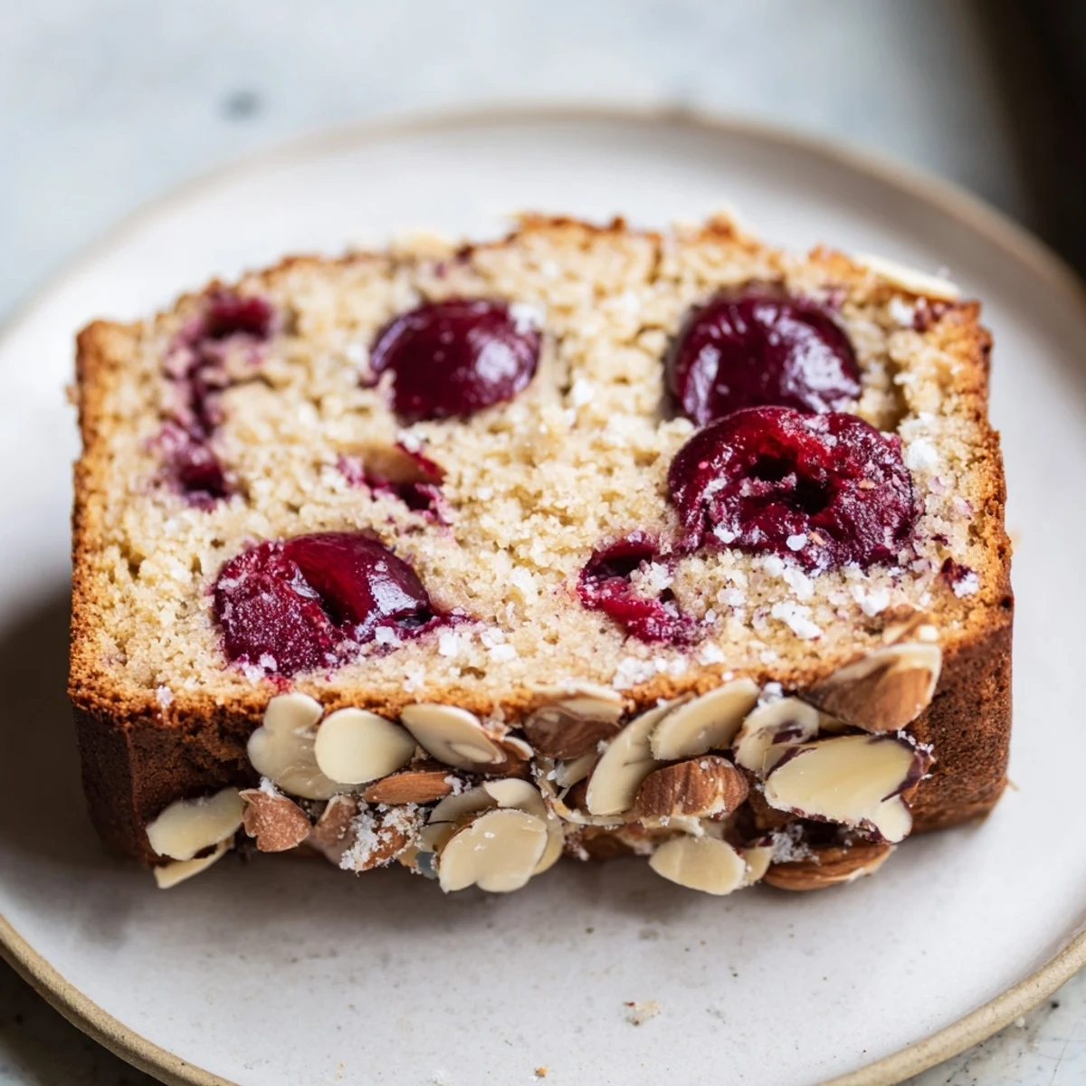 Cherry Almond Loaf Cake
