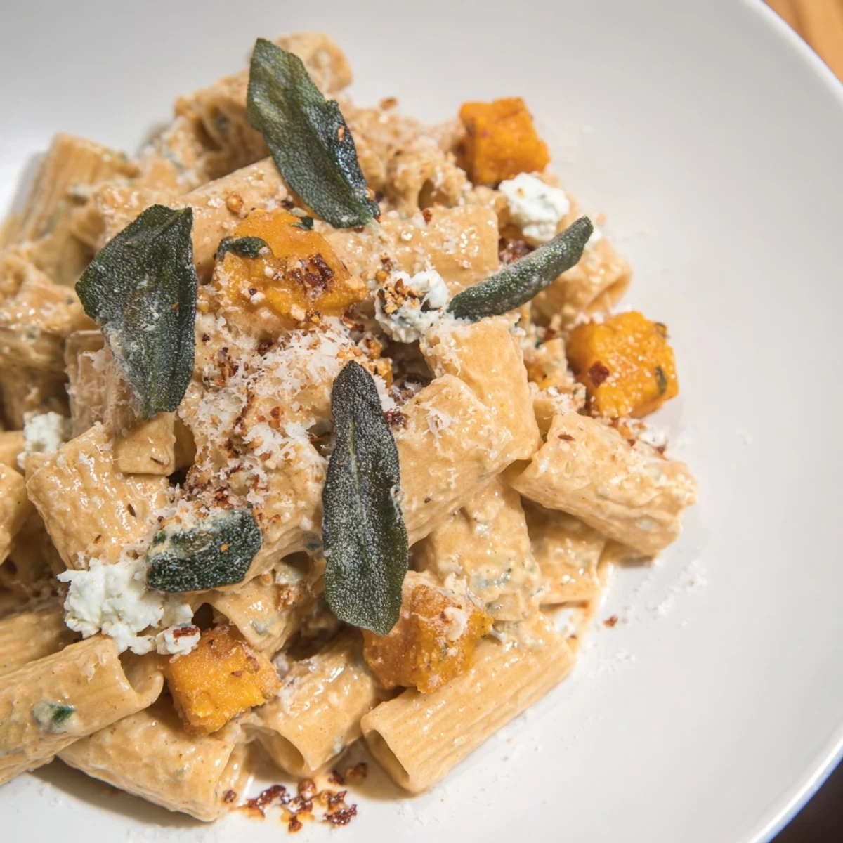 Rustic close-up of the viral sweet potato goat cheese sage, ready to serve and enjoy.
