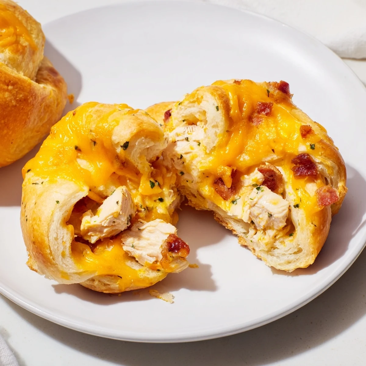 Cheesy Chicken Bacon Rolls