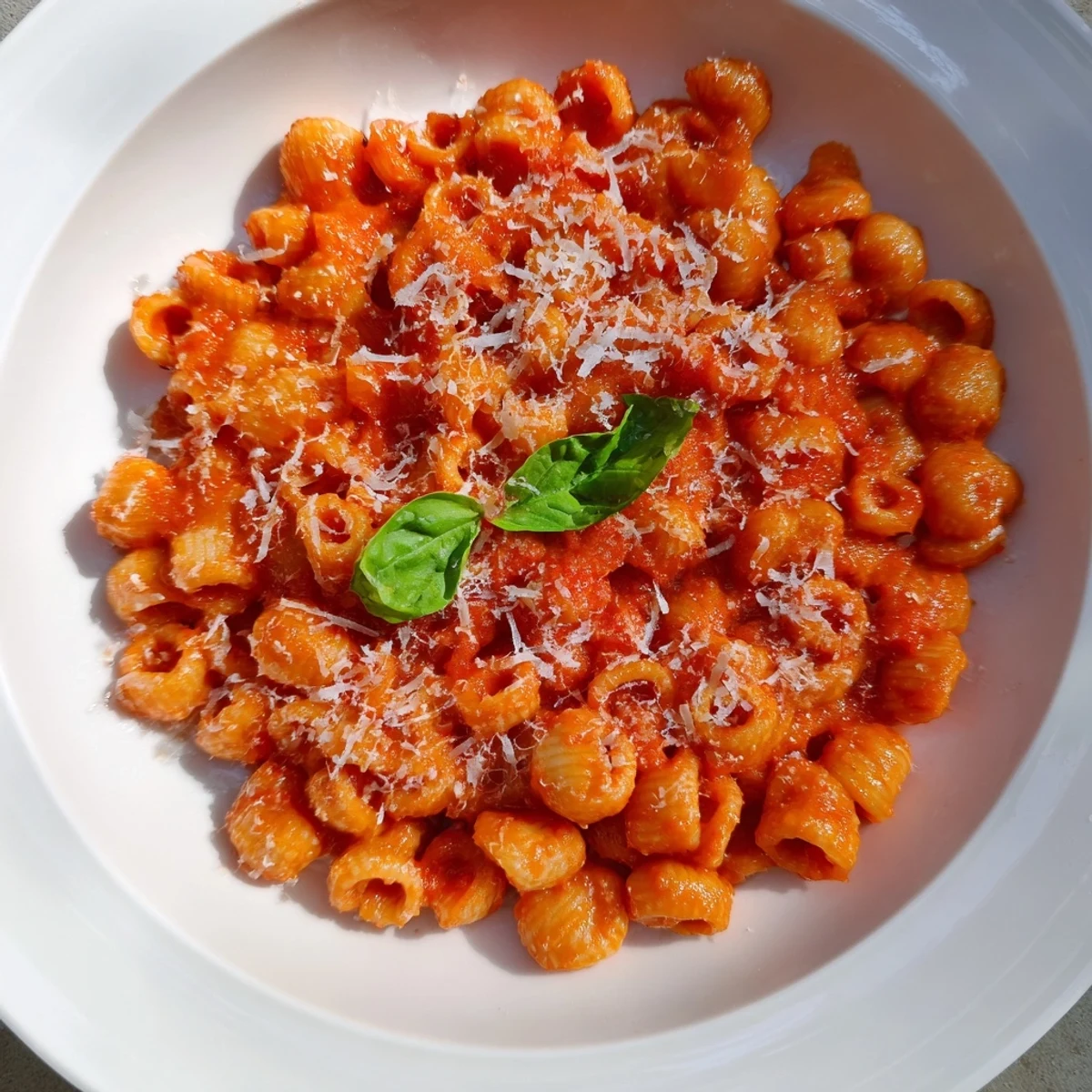 Delicious Spicy Vodka Sauce Ditalini: perfectly cooked pasta coated in a spicy vodka sauce and cheese.