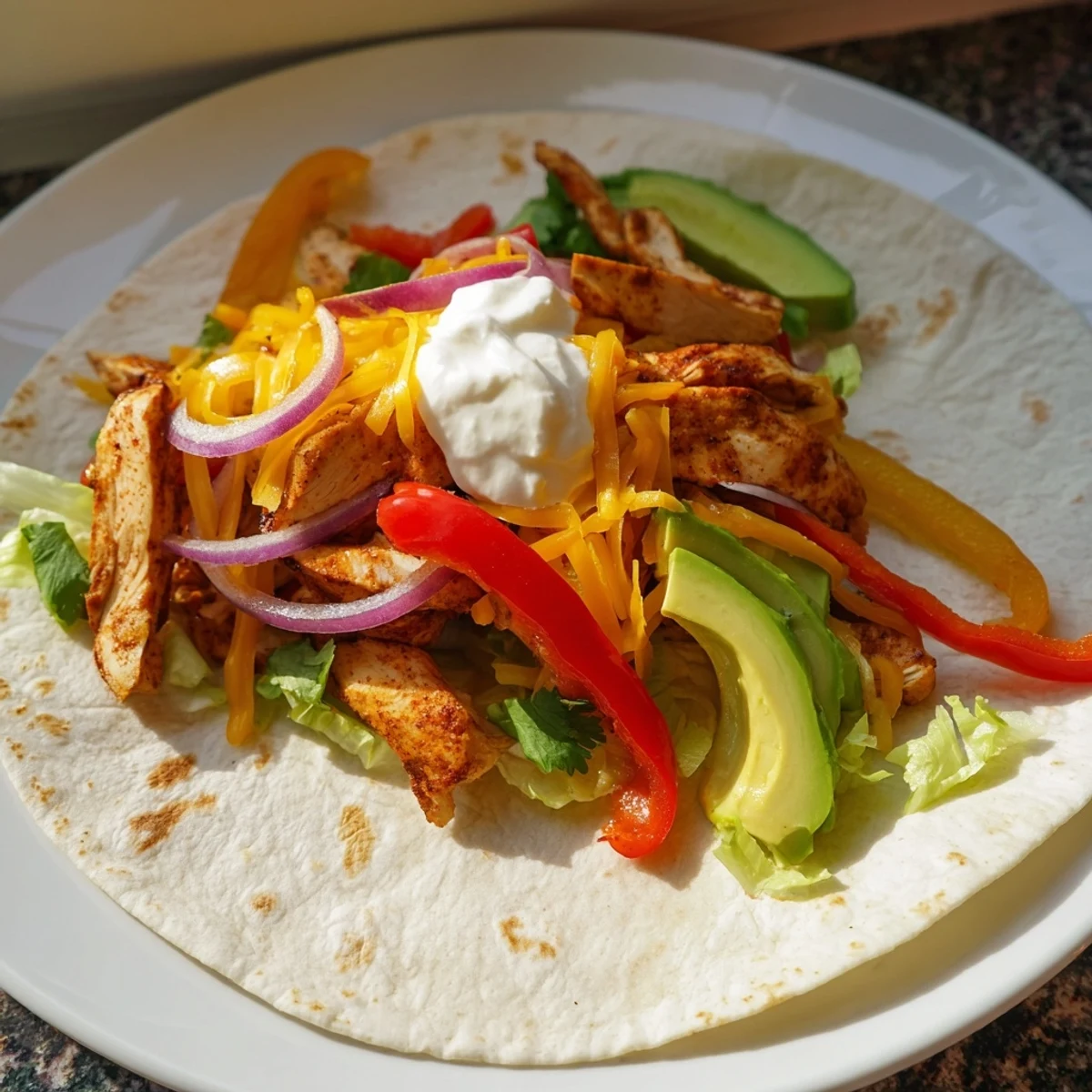 Sheet-Pan Fajita Chicken Wraps