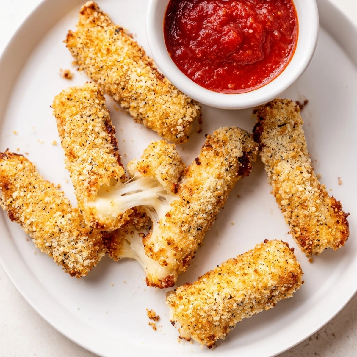 Homemade Air Fryer Mozzarella Stick Grilled Cheese Fingers: a delicious American snack with warm, cheesy goodness and dipping sauce.