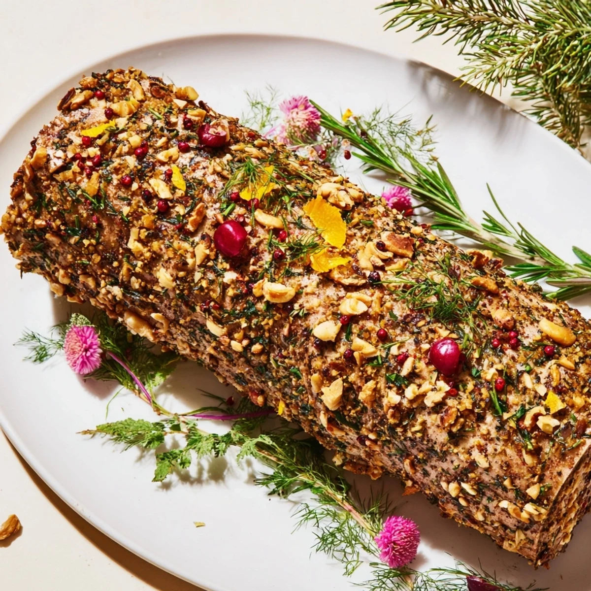 Get ready for the Yuletide Log Cheese Centerpiece—creamy cheese shaped like a rustic yule log!