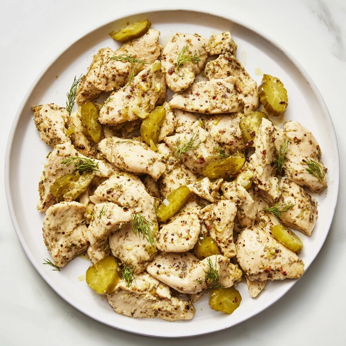 Close-up of baked Pickle Ranch Chicken, showcasing the crispy coating and delicious ranch flavors.