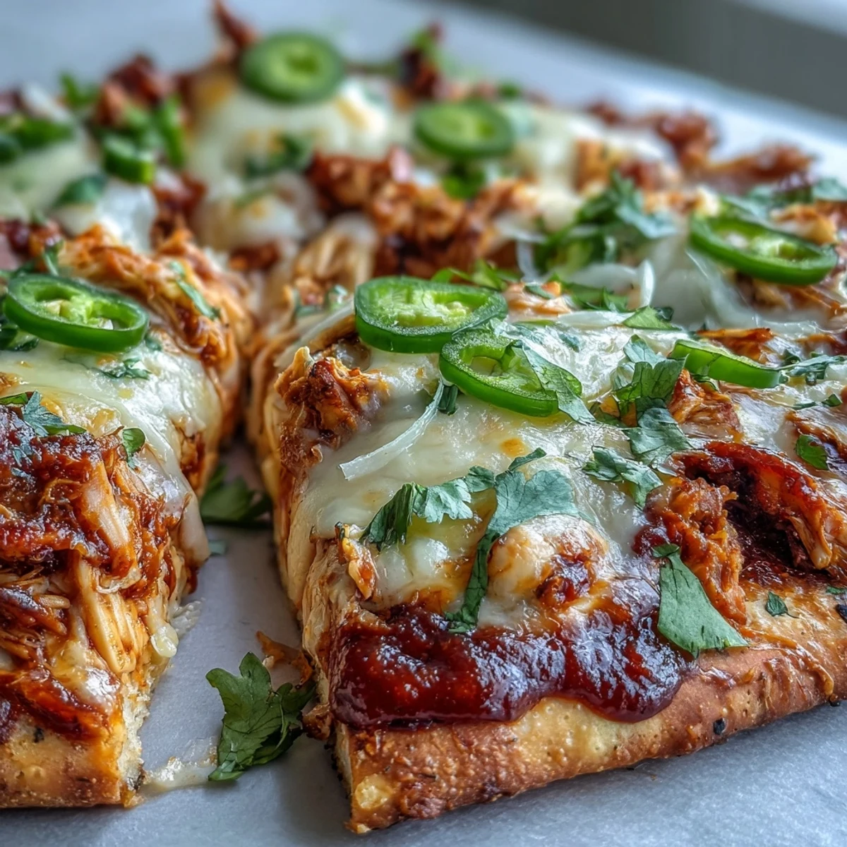Golden-baked Garlic Naan Chicken Enchilada Pizzas with vibrant red sauce, sliced spicy peppers, and fresh lime wedges for squeezing.