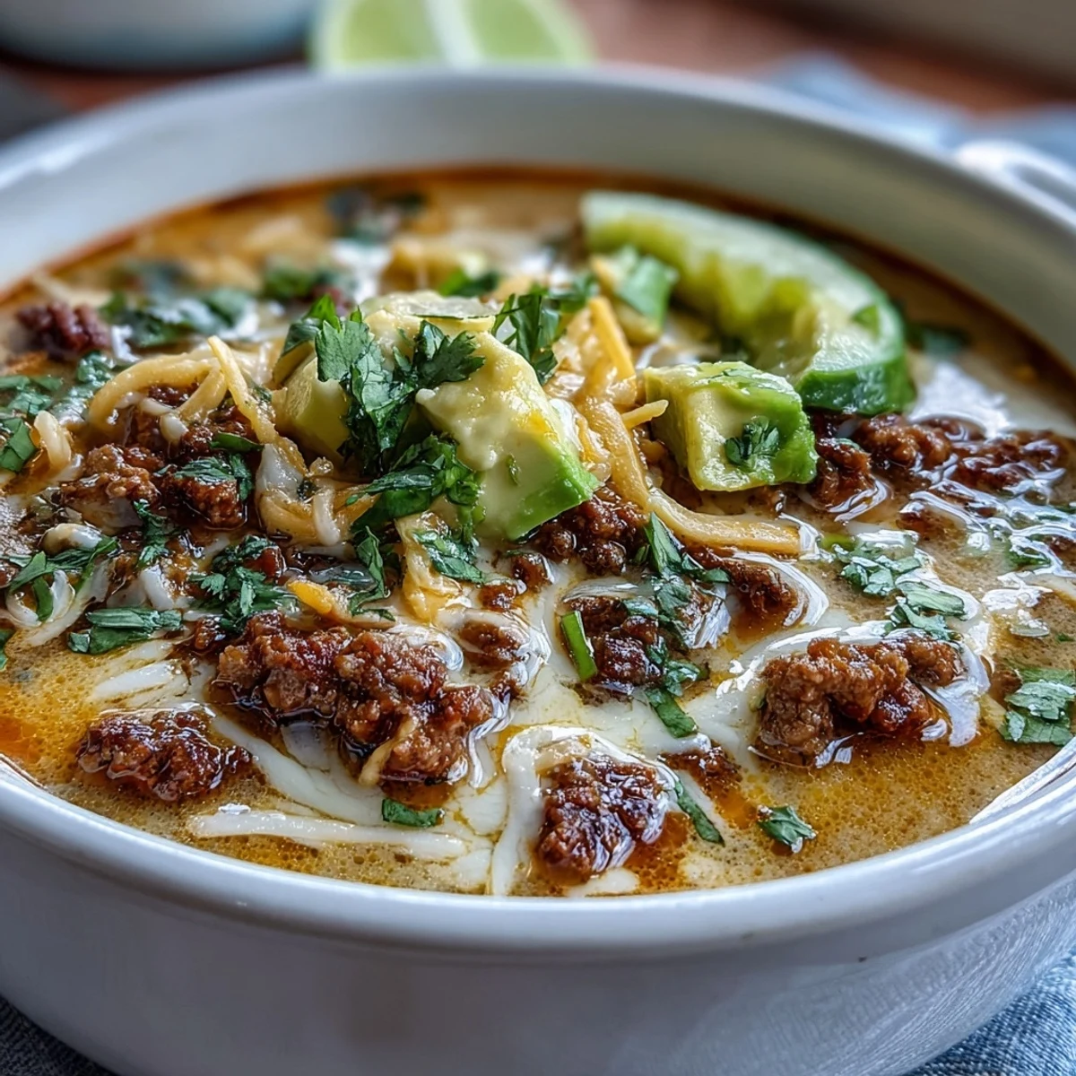 Keto Taco Soup Ground Beef