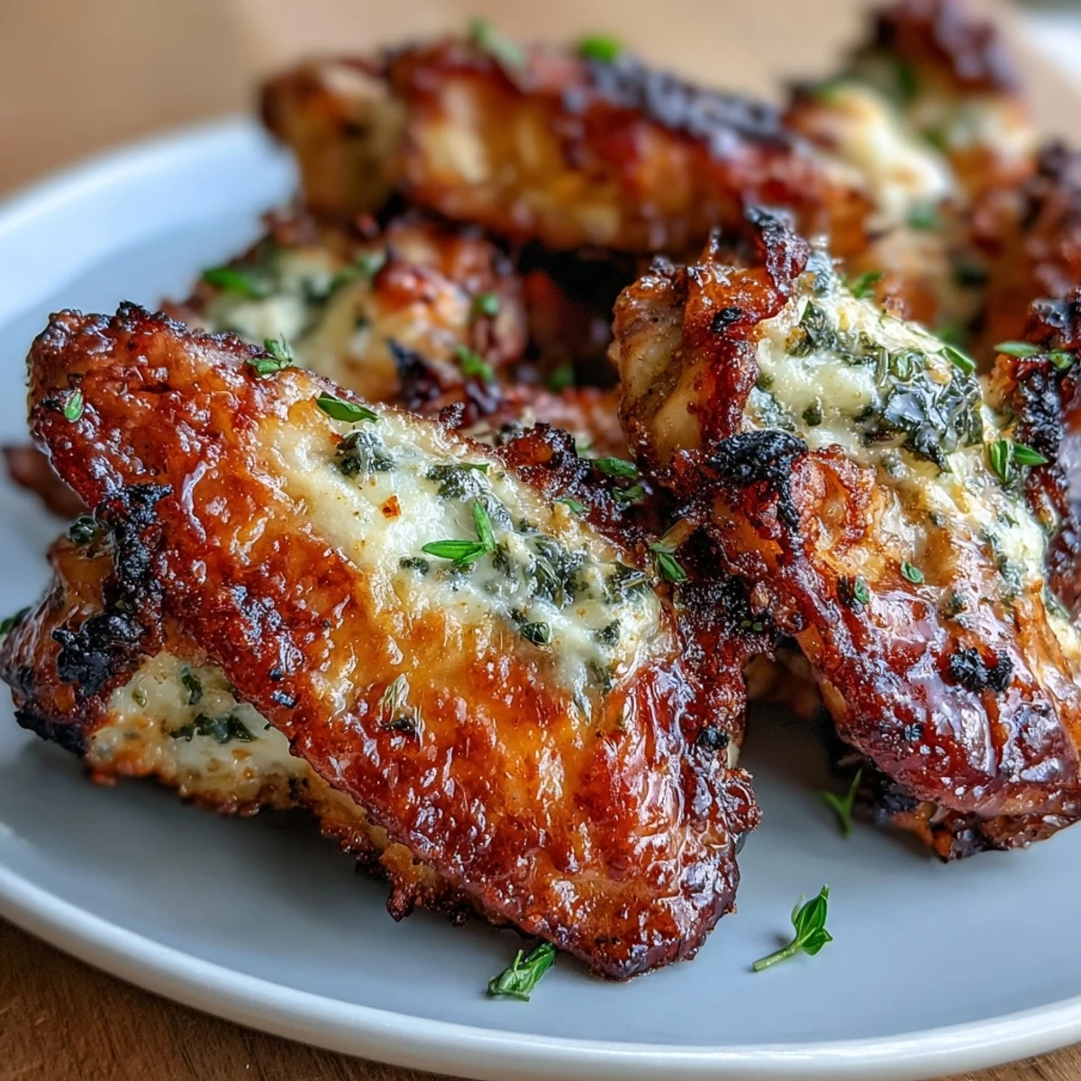 Tender, juicy wings roasted to perfection and drenched in garlic parmesan butter, served alongside crisp celery and creamy ranch dressing—ideal for keto-friendly gatherings or weeknight dinners.
