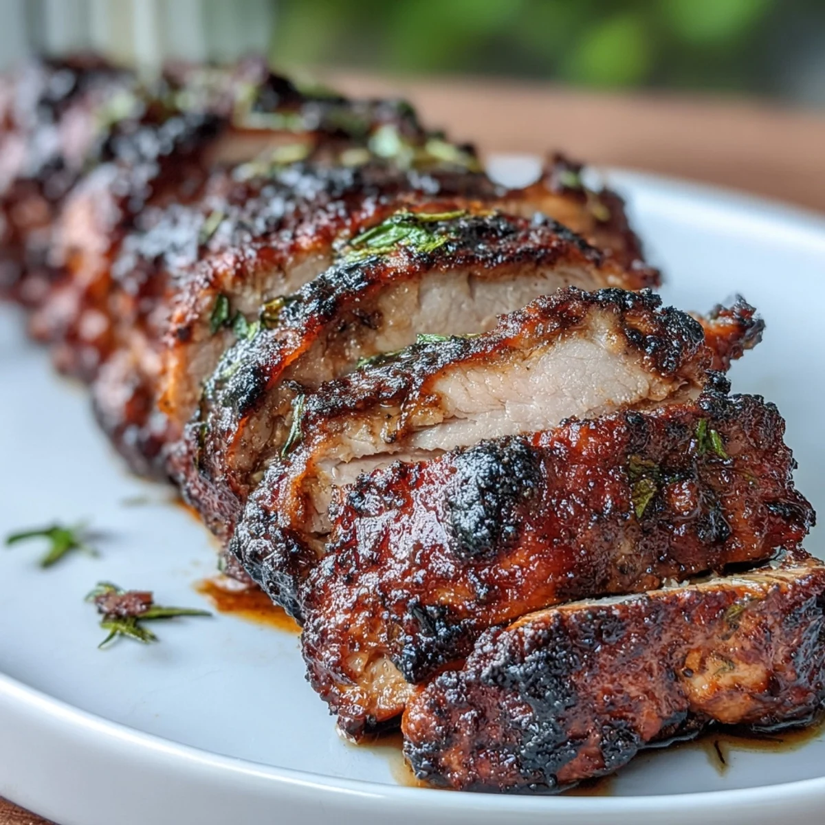 1. Juicy pork tenderloin coated in aromatic jerk spices, roasted to perfection for a Caribbean-inspired main dish.