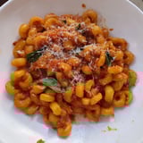 Creamy Spicy Vodka Sauce Ditalini bubbling with rich tomato sauce, ready to be served.