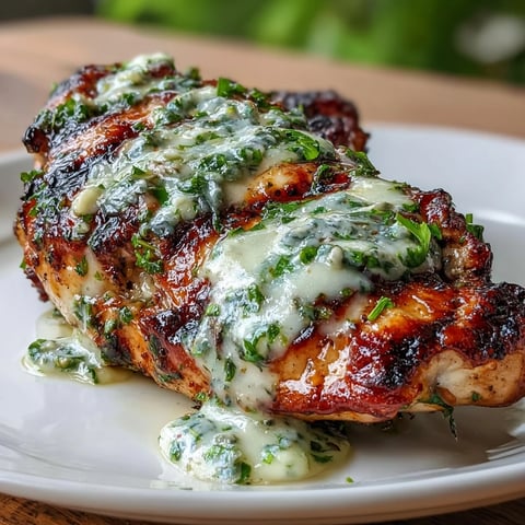Grilled Salsa Verde Pepper Jack Chicken with melted cheese and fresh cilantro garnish on a serving platter.