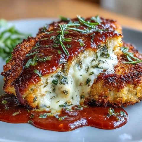 Baked chicken parmesan served over fresh zucchini noodles with marinara and melted mozzarella.  