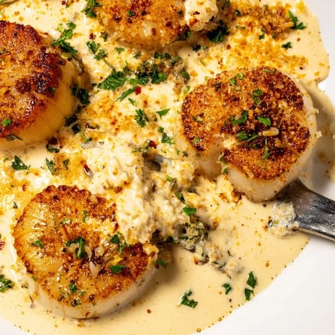 Seared Scallops Cajun Cream