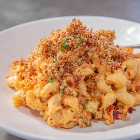 Spicy Kimchi Mac Cheese