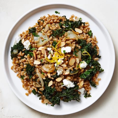 Warm Farro Greens Pilaf