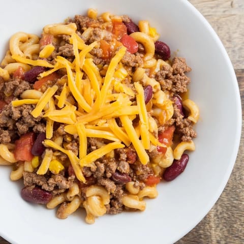 Cheeseburger Chili Mac Skillet