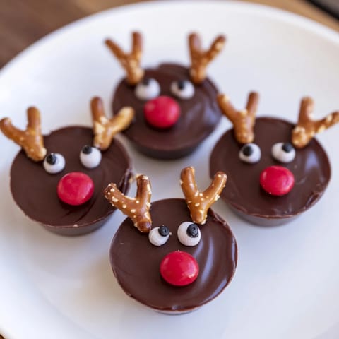 Chocolate Reindeer Pudding Cups