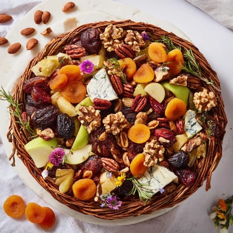 Delicious Autumn Harvest Horn of Plenty appetizer: a beautifully arranged cornucopia with fresh herbs.