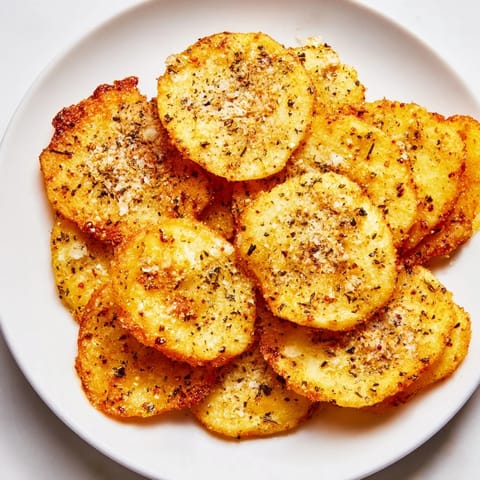 Close-up photo of crunchy cottage cheese chips boasting a golden hue and savory spice blend.