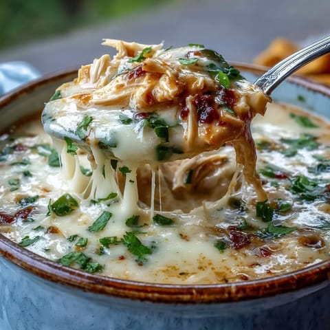 Creamy Keto Creamy Chicken Enchilada Soup with melted cheddar and a lime wedge on a dark ceramic plate.