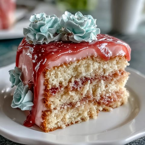 A stunning Mothers Day cake with pink ombre buttercream and delicate edible flowers, perfect for celebrating mom.