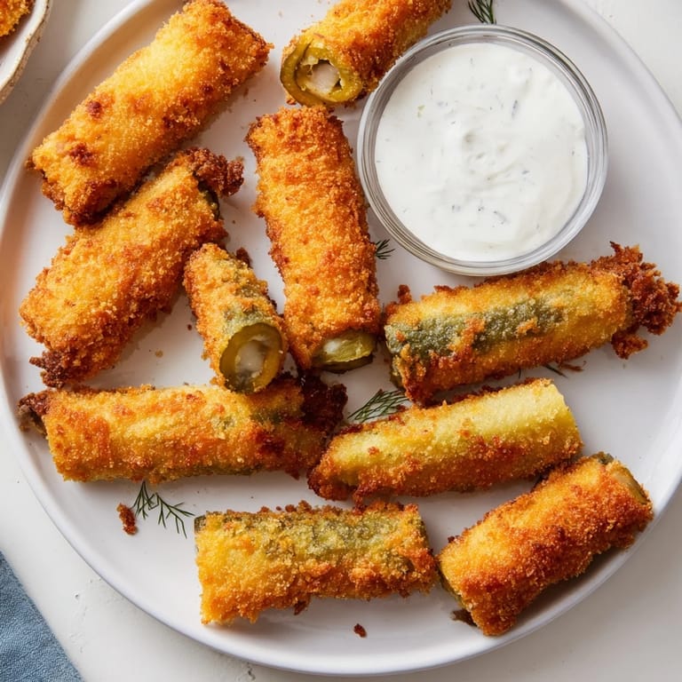 A vibrant platter showcasing the pickle lovers meal with fried pickles and bites.  