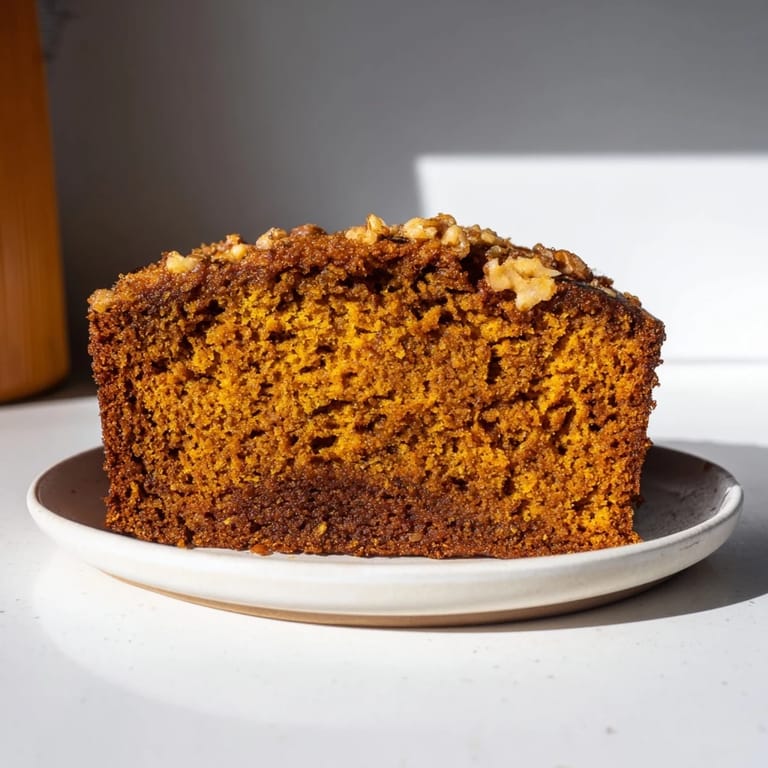 Close-up of a mug with pumpkin bread freshly baked, promising comforting fall flavors to enjoy.